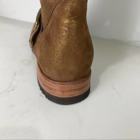 Jim Barnier Engineer Buckle Boot Gold Distress NWT Size 8 - Picture 4 of 8
